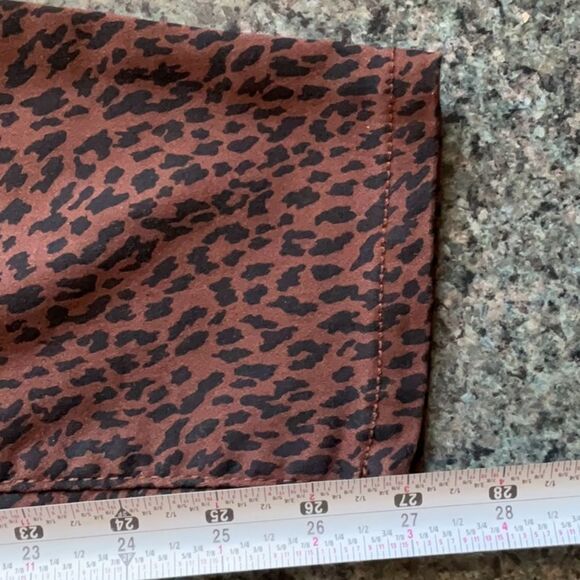 NWT No Boundaries Brown Black Leopard Print Pant Jeggings Women Junior XL 15-17 - Picture 5 of 7